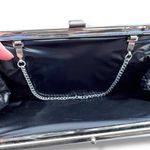 Boutique Vintage Clutch Purse Handbag White Silver Chain Top Handle Photo 4