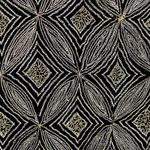 Papell Boutique Vintage 90s Evening Silk Beaded Top S Black Gold Holiday Glam Photo 2