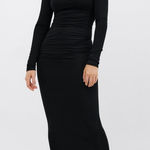 Marcella Shoulder Cutout Fitted Bodycon Midi Sawyer Dress Size S‎ Stretch Gray Size M Photo 0