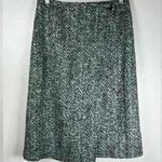 Theory “Gantrima K” Tweed Knit Wrap Skirt Wool Blend Black White Women’s Size 4 Photo 0