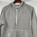 The North Face Fleece 1/4 Zip Pullover Jacket Hoodie Gray Large Running Fleece Photo 4