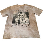 Britney Spears T Shirt Womens Size Large Tye Dye Short‎ Sleeve Graphic 2022 White Photo 0