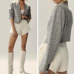 Anthropologie Cropped Knit Tuxedo Blazer, Size 4 Photo 1