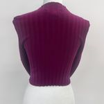 Forever 21 Fushia / Purple Ribbed Cropped Mock Neck Sweater Long Sleeve Sz Medium Photo 2