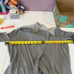 Lululemon  *READ* Coast Wrap Open Front Cardigan Waterfall Thumbholes Grey Size 8 Photo 3