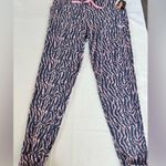 Thalia Sodi Lounge Pants Women’s Sz Medium Pink Gray Zebra Drawstring NWT Comfy Photo 0