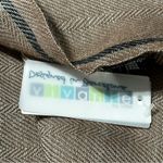 Vivante by VSA Brown Tan Herringbone 27 x 68” Large Wool Blend Fringe Scarf Wrap Photo 4