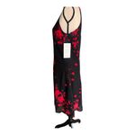 Mlle Gabrielle  Black Dress with Red Floral Design Size 14 Photo 5