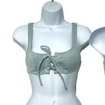 Solid & Striped Solid‎ & Striped Isabella Lace Up Bikini Swim Top Sky Blue XS Extra Small Photo 0