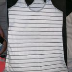Lululemon White And Black Striped  Shirt Photo 0