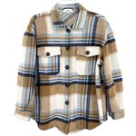 Urban Daizy  Oversized Plaid Flannel Button Down Shirt Jacket Shacket Photo 0