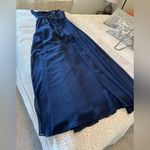 Alfred Angelo  Women's 6 One Shoulder Formal Gown Blue Long Bridesmaid Hoco Gala Photo 9