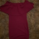 I Saw It First NEW. Burgundy off the shoulder dress. Photo 2