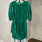 Rhode Pia Ruched Velvet Mini Dress Emerald Green Womens Size 0 Photo 5