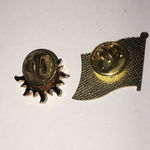 Vintage Gold Tone Celestial Sun American Flag Scatter Pins Tiny Pins Photo 2