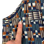 Isabel Marant  Etoile Blue Orange White Geometric Tank Button Jumpsuit sz 36 / 6 Photo 9