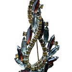 Juliana Amber Rhinestones Twisted Style Brooch With Prong Setting Vintage Orange Photo 2