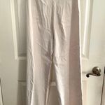 ZARA Full Length Trousers with Cutout Opening in Ecru Off White Photo 9