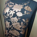 LuLaRoe NWT  Elegant Debbie Dress Metallic Rose Gold Floral SZ M Wedding Holiday Photo 3