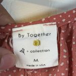 By Together  Mauve Polka Dot Button Down Blouse Size Med EUC #5566 Photo 4