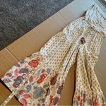 Global Desi Boho Vneck floral print jumpsuit, wide leg, sleeveless, sz XS Pink Photo 10