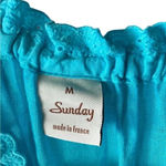 Sunday Saint Tropez teal linen sun dress made in france Blue Size M Photo 4