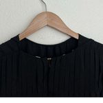 Vince Pleated Tank Top M Black Textured Sleeveless Minimal Office Work Career Photo 7