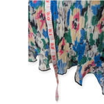 Ganni Floral Tent Dress Blue Green Midi Length Modest Pleated Photo 9