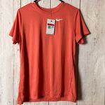 Nike  Women’s Athletic Sporty Workout Crew Neck Short Sleeve Orange T-Shirt Sz L Photo 1