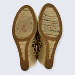 J. Crew Leopard Cheetah Spot Canvas Espadrille 3" Wedge Heel Pump F2027 7 Tan Photo 6