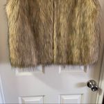 Kenar NWT  Tan/Brown Faux Fur Sleeveless Vest Large Photo 8