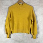 Skies Are Blue Mustard Yellow XS Mock Neck Sweater SKIES ARE BLIE Photo 1