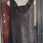 Ann Taylor  Sz 10 Cheetah Leopard Print Tank Animal Scoop Neck & Medalion Photo 1