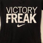 Nike Drifit Women’s Black V-Neck Victory Freak S/S Slim Fit T Shirt Size XS Photo 2