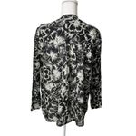 Mille NWT Florian Floral Top Women’s Size XS Black Hibiscus Button Front Blouse Photo 5