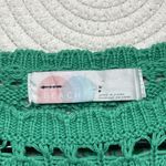 Free People Beach Green Crochet Cropped Sweater Open Back Womens Small Cotton Photo 4