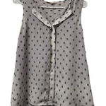 Fun 2 Fun White Feather/Aztec‎ Sleeveless V Neck Shirt Size Small Lightweight Photo 0