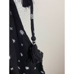 Old Navy  Bandana Dress Tie Shoulder Black Print Swing 100% Cotton Lace XSmall Photo 2