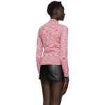 Gimaguas‎ Sweater Women Medium Pink Purple Knit Collared Zion Cardigan Luxury Photo 2