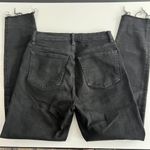 We The Free  Free People Black Button Fly High Waist Skinny Raw Hem Jeans Sz 28 Photo 5