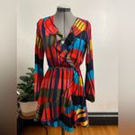 EXPRESS Multicolor Long Sleeve Dress Photo 1