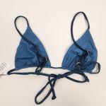 l*space L* Brittany Bikini Top in Let's Croc About It Blue Size Small NWT Triangle Photo 4