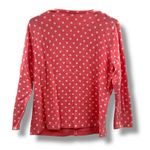 Garnet Hill Polka Dot Cardigan Women’s Size Large Pink Lightweight Knit Photo 1