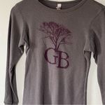 Bella Canvas Greenbush Brewery Sawyer Michigan Long Sleeve Shirt Grey Purple Medium Photo 1