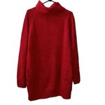 Ugly Christmas Sweater Women’s Oversized Turtleneck Red Christmas Sweater(Size Medium) Photo 4