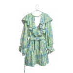 ASOS  Luxe Curve Marble V neck Belted Twill Smock Dress Size 18 NWT‎ Photo 2