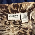 Chico's Travelers Women Open Side Pockets Animal Print Jacket Size 2 Large Photo 3