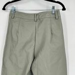 Princess Polly  Women's Pleated High Rise Charly Straight Pants Sage Green Size 6 Photo 7