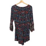 American Eagle Outfitters Blue & Red Floral Long Sleeve Romper L Photo 1