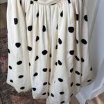 Retro Polka Dot Bubble Midi Dress Convertible Straps in Cream Black Size S White Photo 6
